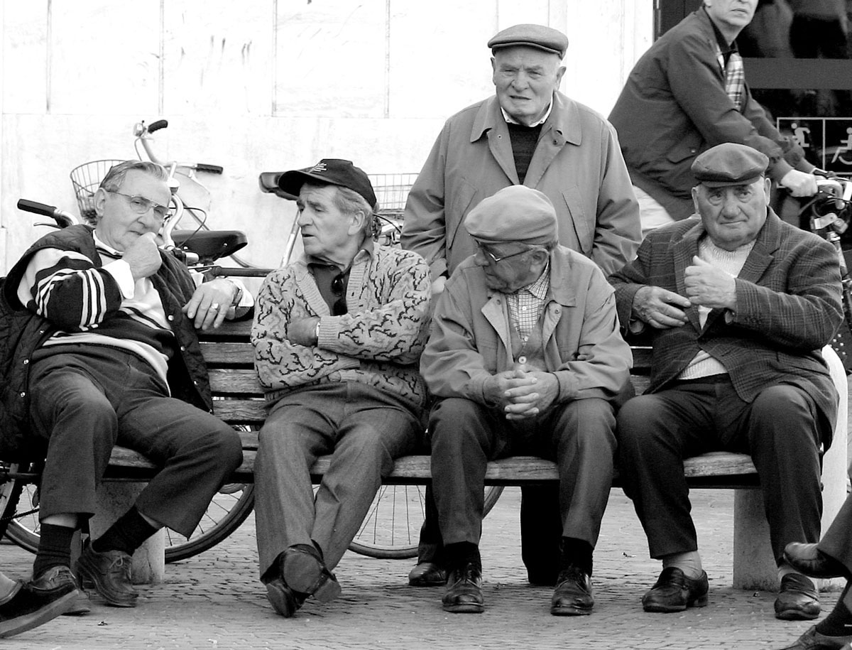 old guys at the piazza