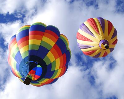 Balloons from below