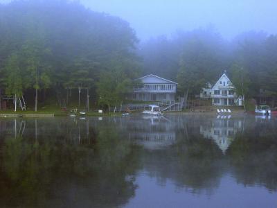 5 Lakes foggy morning reflection