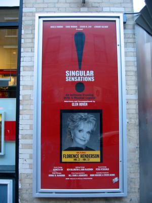 Florence Henderson in Singular Sensations  - Show Billboard at the Village Theatre on Bleecker Street