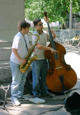 Jazz Duo in Washington Sq Park