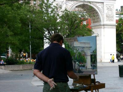 Painting Washington Square Arch