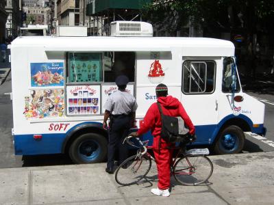 Lining Up for Soft Ice Cream on 4th Street