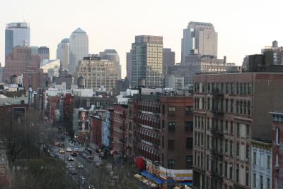 Evening View of Downtown Manhattan from Washington Square
