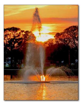 Fountain Sunset