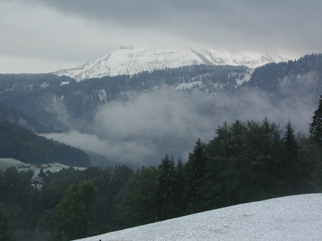 Spaziergang durch Schnee