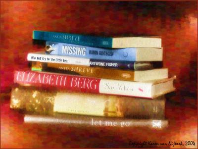 Best Friends' Rainy Weekend Bookfest (oil effect, soft focus)