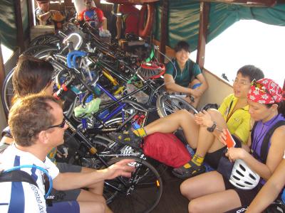 14 persons + bicycles - i think we overloaded the boat