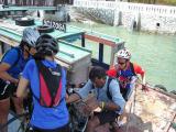 here we go again, off loading bikes - Changi Point