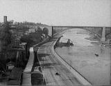 Harlem Speedway looking north up the Harlem River from High Bridge Aqueduct