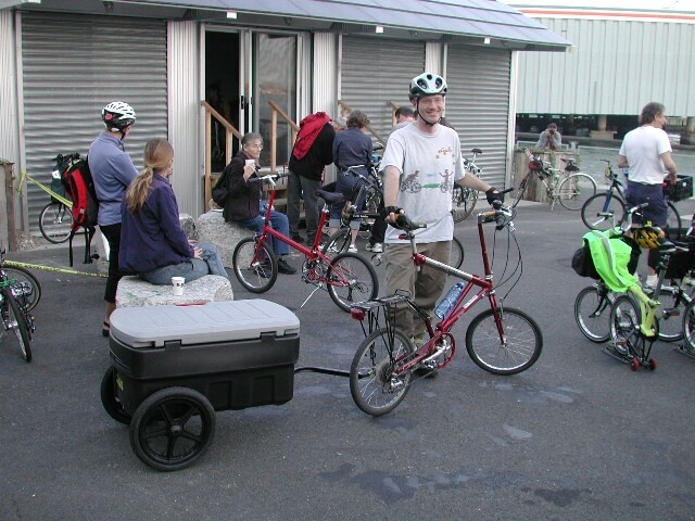 Smilin Jym Dyer and his Air Friday with cargo trailer