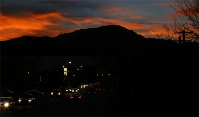 I was working in my woodshop on a commissioned project that is due soon. I usually go to the Overlook at Palmer Park to get shots like this, but I don't have time tonight. I stepped outside my shop, fired a couple, and went back to work. I finished the project at 3:00 am, in time for a 10:30 am delivery!