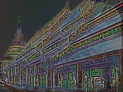 Thai Temple Mysterious Glow