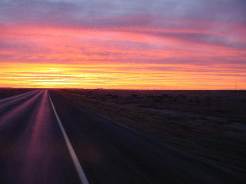 Texas Sunset at 55 MPH