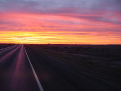 Texas Sunset at 55 MPH