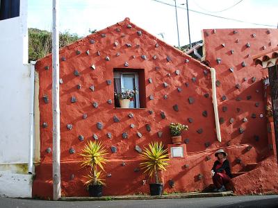 red house in the Canarian style, El Palmar