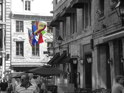 Old Quebec w flags
