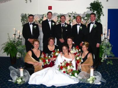 The bridal party - warmer and drier!!!