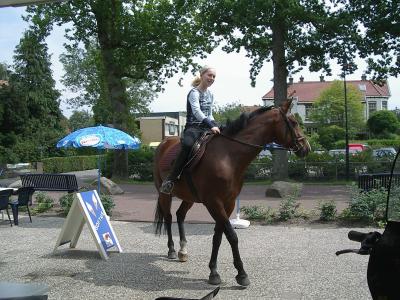 Customer on horseback