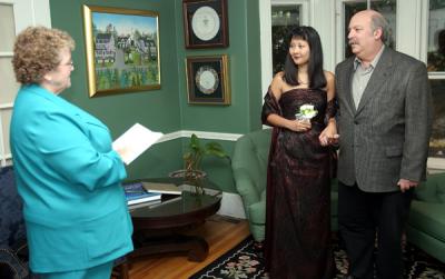 Karen, Larry and Mona, the Notary