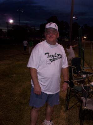 Dad wearing his All Star Tournament gear.