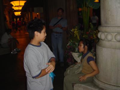 Gered and Mariel waiting for the others at Shark Reef