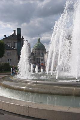Fountain near Amalienborg castle