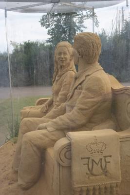 The royals made of sand