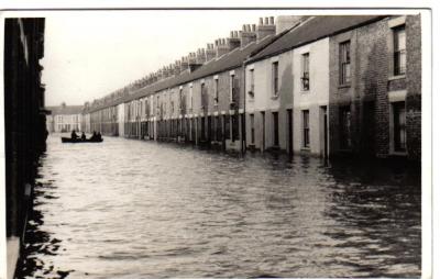 Floods in Unity Street.1953. Sheerness