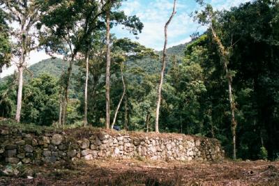 The central plaza, recently cleared from jungle vegetation