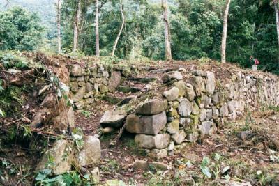Inca stairway leading to the central plaza