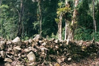 The ruined walls of the great hall