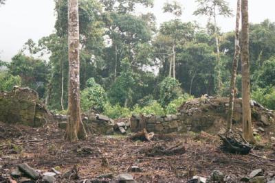 The crumbled walls of the Acclahuasi, the Temple of the Virgins of the Sun