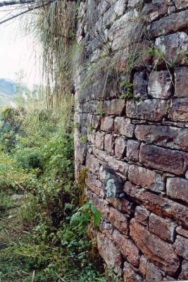 Wall of tower structure at La Congona