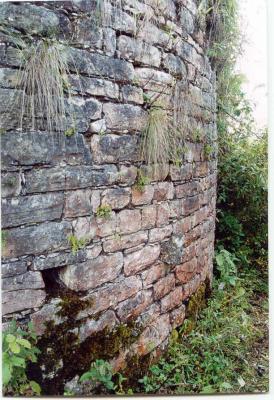 Wall of tower structure at La Congona
