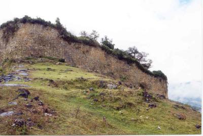 Kuelap fortress is a cigar-shaped structure