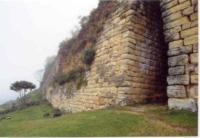 The imposing main portal of Kuelap