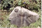 Feline figure carved in hardrock