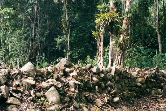 The ruined walls of the great hall