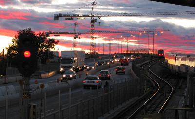 September 28: Sunset over the bridge