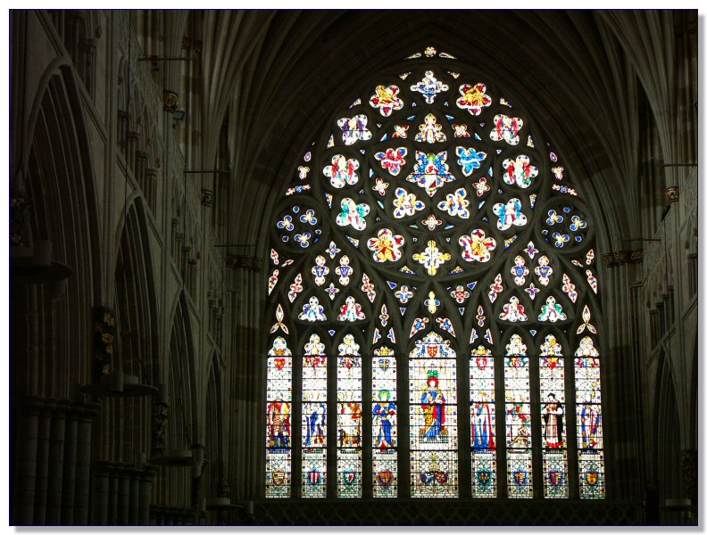 Stained glass window, Exeter Cathedral