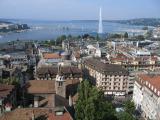 view over Geneva from the North Tower of St Pierre Cathedral