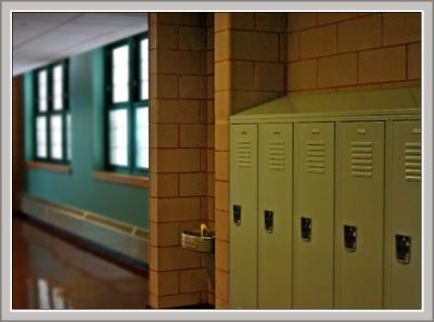 Corridor Divided in New Jersey Middle School