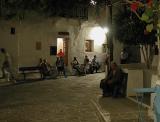 Folegandros town square at night