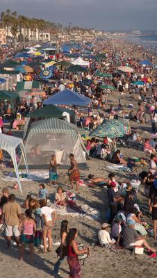 The Beach in Southern California on the 4th of July  - Phoenix leg-