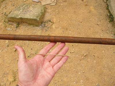Bamboo pipe and dart
