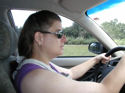 9-13-2003 Gina driving (Leaving on Honeymoon!!!!!).JPG