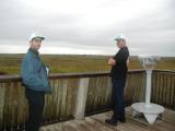 9-17-2003 In Helca Island,  park Canada Thomas and Gerry at a lookout looking for Moose.JPG