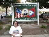 9-25-2003 Hot Springs Ar, sign for Clinton.JPG