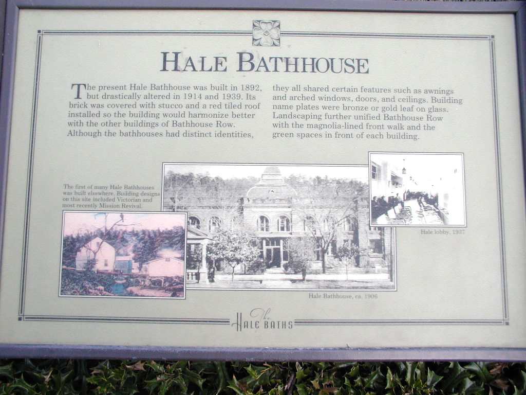 9-25-2003 Hot Springs, Ar. Hale Bathhouse information.JPG